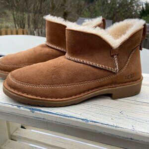 UGG Neumel Chestnut Suede Chukka Boots Shearling Lined Women’s 6.5